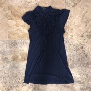 Forever 21 - dark navy blue mini dress with ruffle front - medium